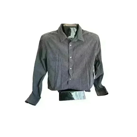 Men's American Eagle Outfittrs Slim Fit XXL Charcoal Gray Long Sleeve Button Up - Picture 1 of 10